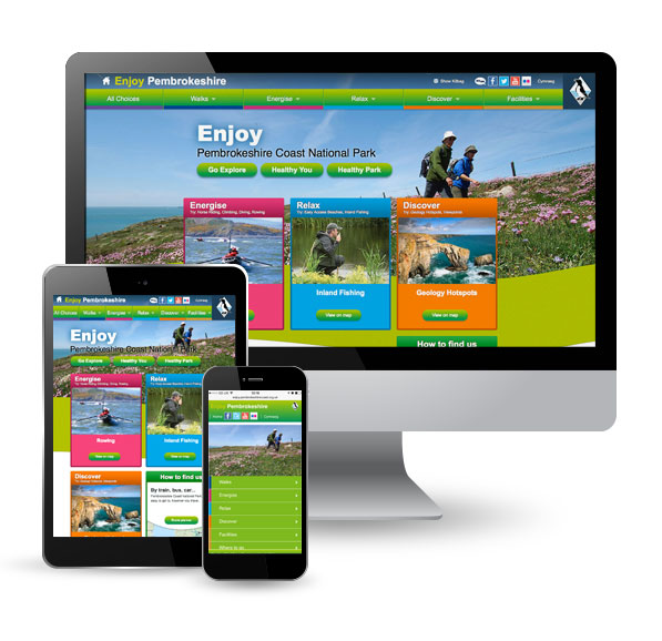 Enjoy Pembrokeshire website on pc, tablet and mobile