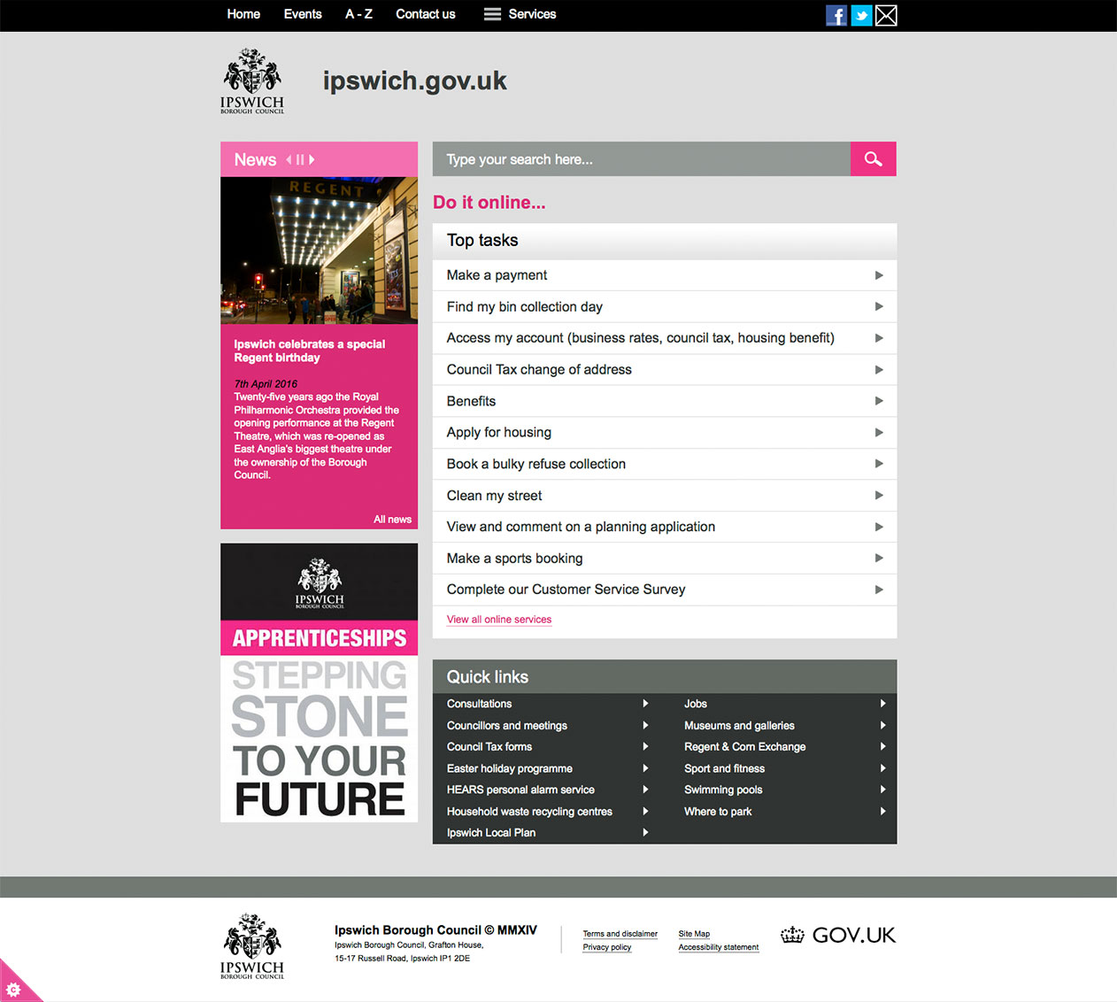Ipswich Borough Council website