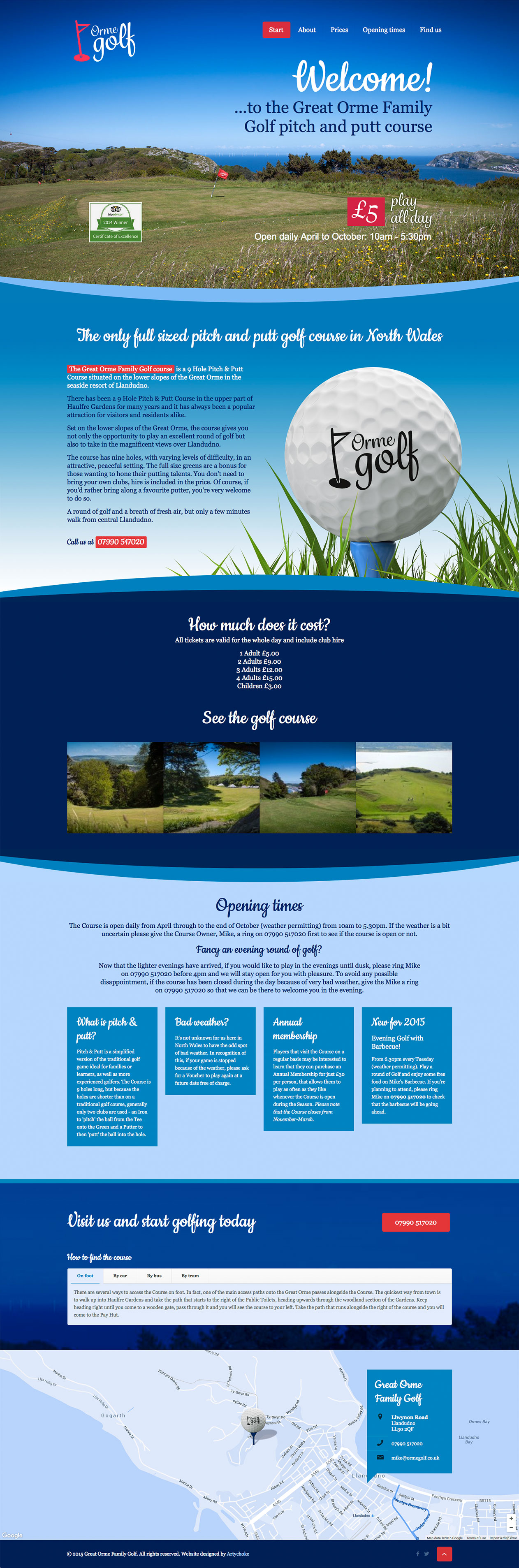 Orme Golf website