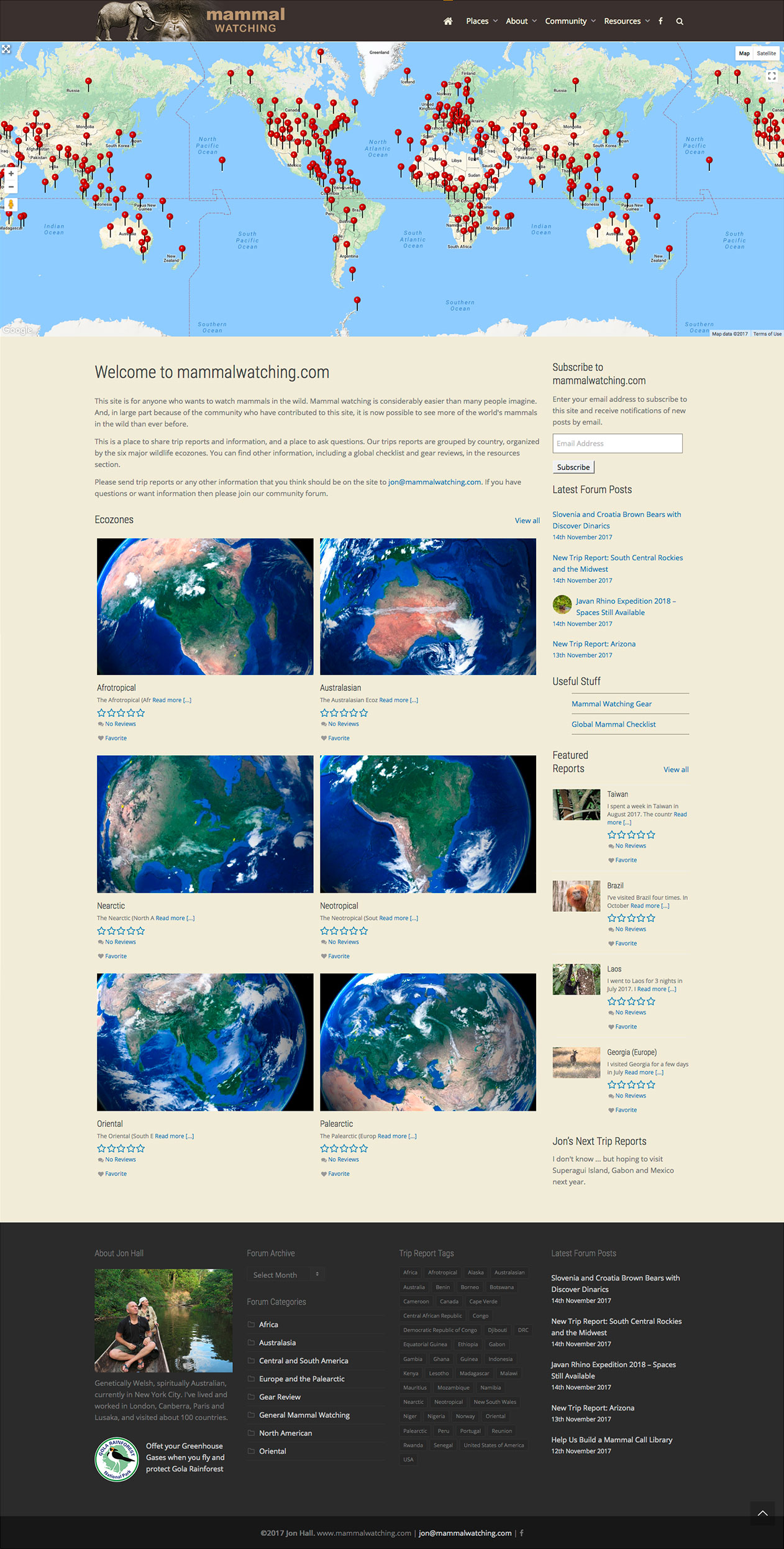 Mammal Watching homepage