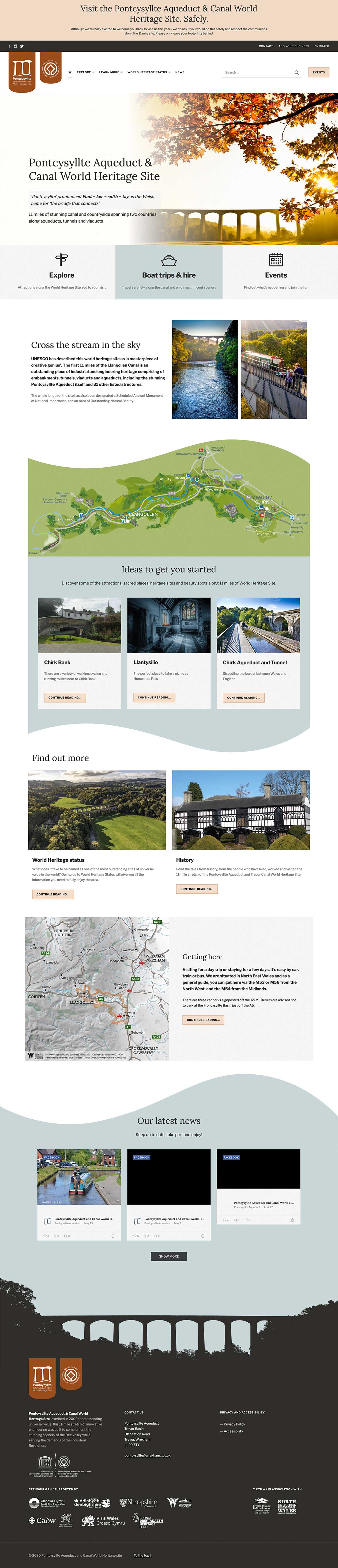 Pontcysyllte Aqueduct & Canal World Heritage Site homepage